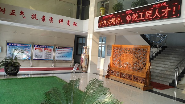 镇领导来华虹公司宣传贯彻党的十九大精神